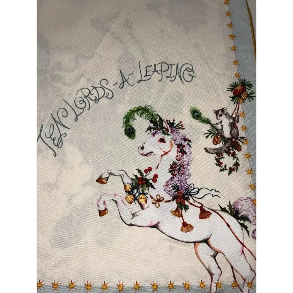 Anthropologie Phannapast Taychamaythakool 12 Days Christmas Napkins Square